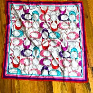 COACH vintage multi color scarf